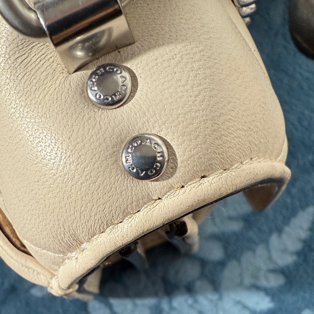 Coach Cream Quilted Mini Klare Crossbody Bag with Chain Strap - Picture 5 of 13